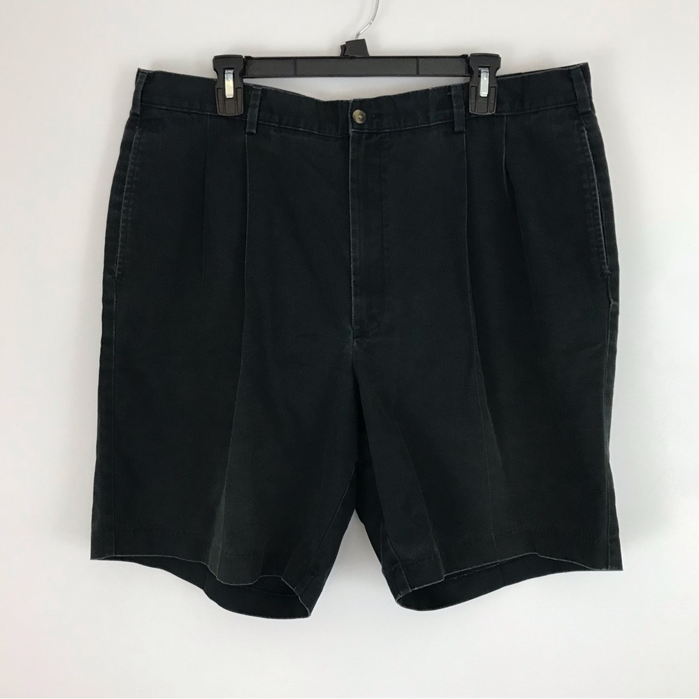 Vintage Nicklaus Men's Shorts Sz 40 Black Casual 90's Zip Front High Waist